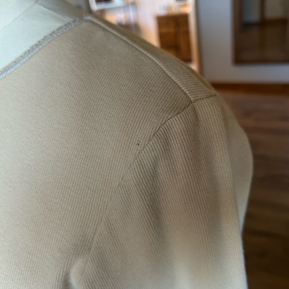 Chadwick’s Neutral Ribbed Knit Top | Size M - Picture 4 of 5